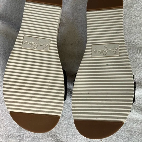 Sam Edelman Black Slide Sandals with Cork Footbed - Picture 4 of 4